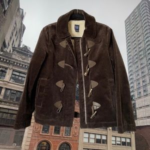 Gap Brown Heavy Warm winter Corduroy Shearling Sherpa Jacket Coat